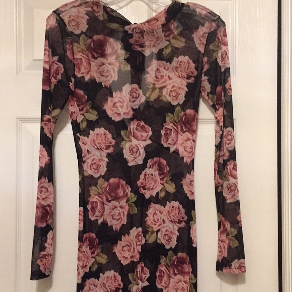 SOLD!! Sheer flower print jumpsuit